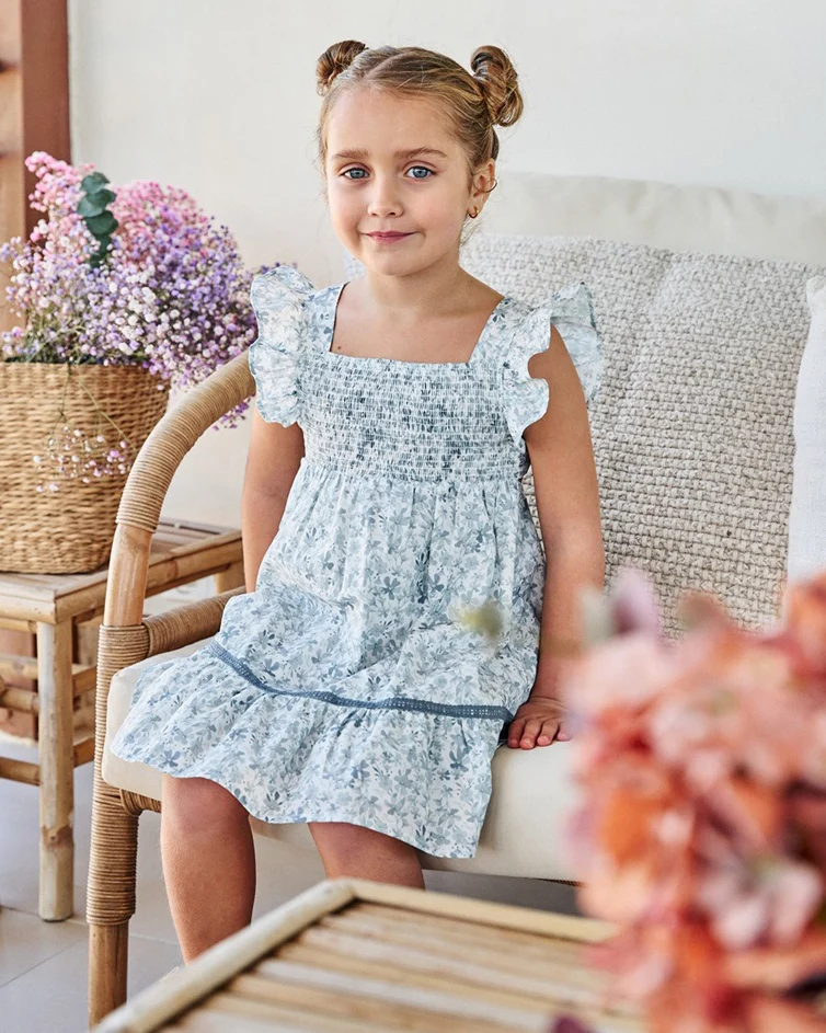 Vestido Infantil Flores Colección Blue Monday - Dadati - Imagen 2