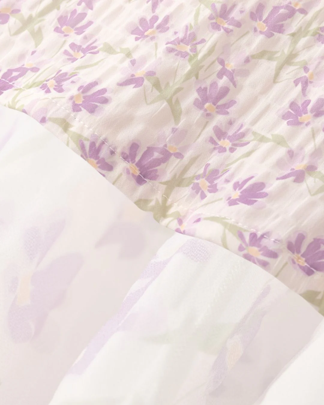 Conjunto Niña Blusa y Pantalón Flores Lila - Imagen 3