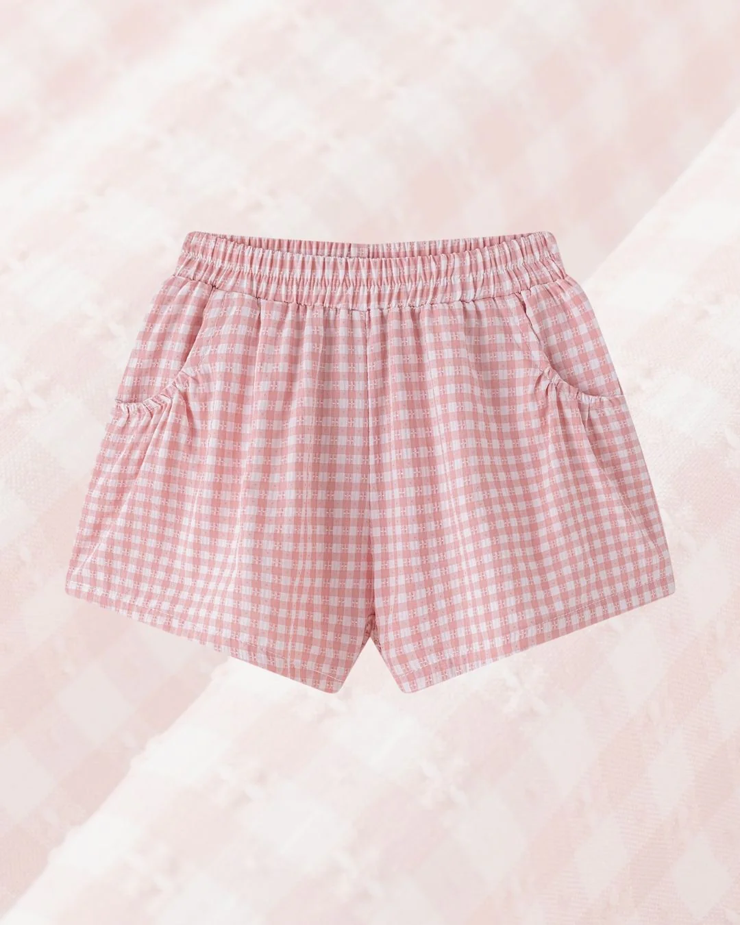 Conjunto Niña Short y Blusa Vichy Rosa - Imagen 4