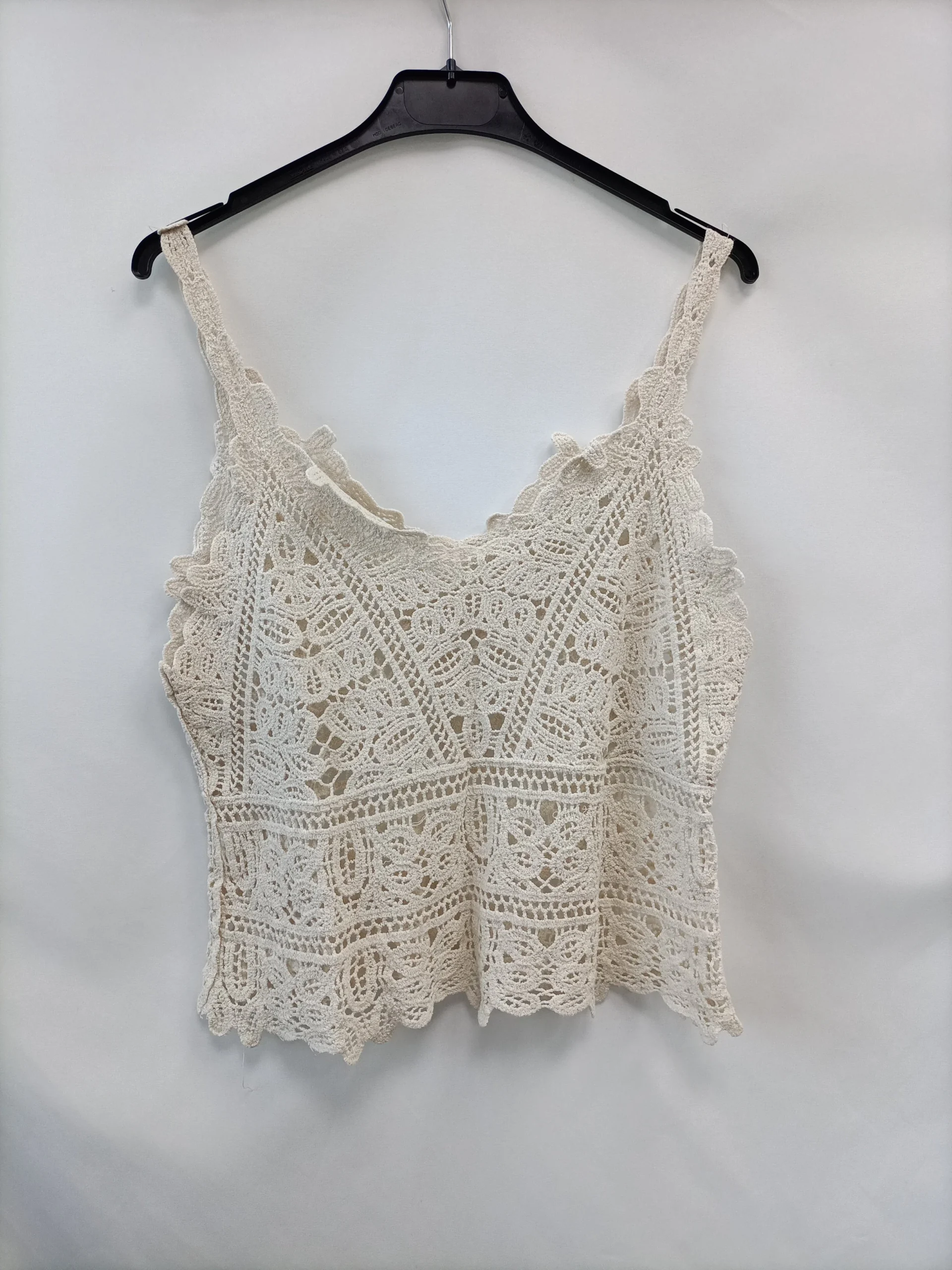 OTRAS.Top beige croché TU (S/M) - Imagen 3