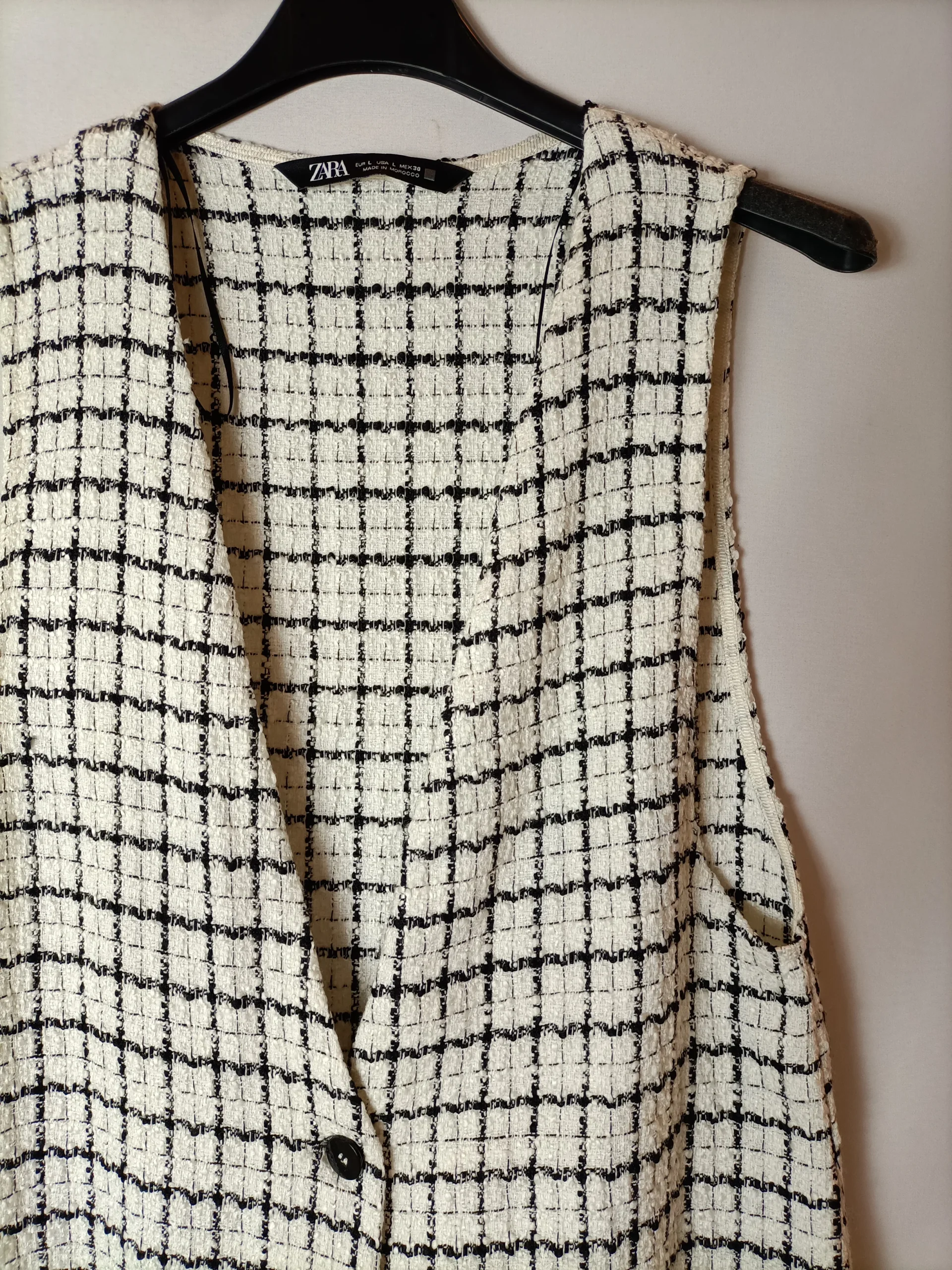 ZARA. Vestido corto tweed T.l - Imagen 2