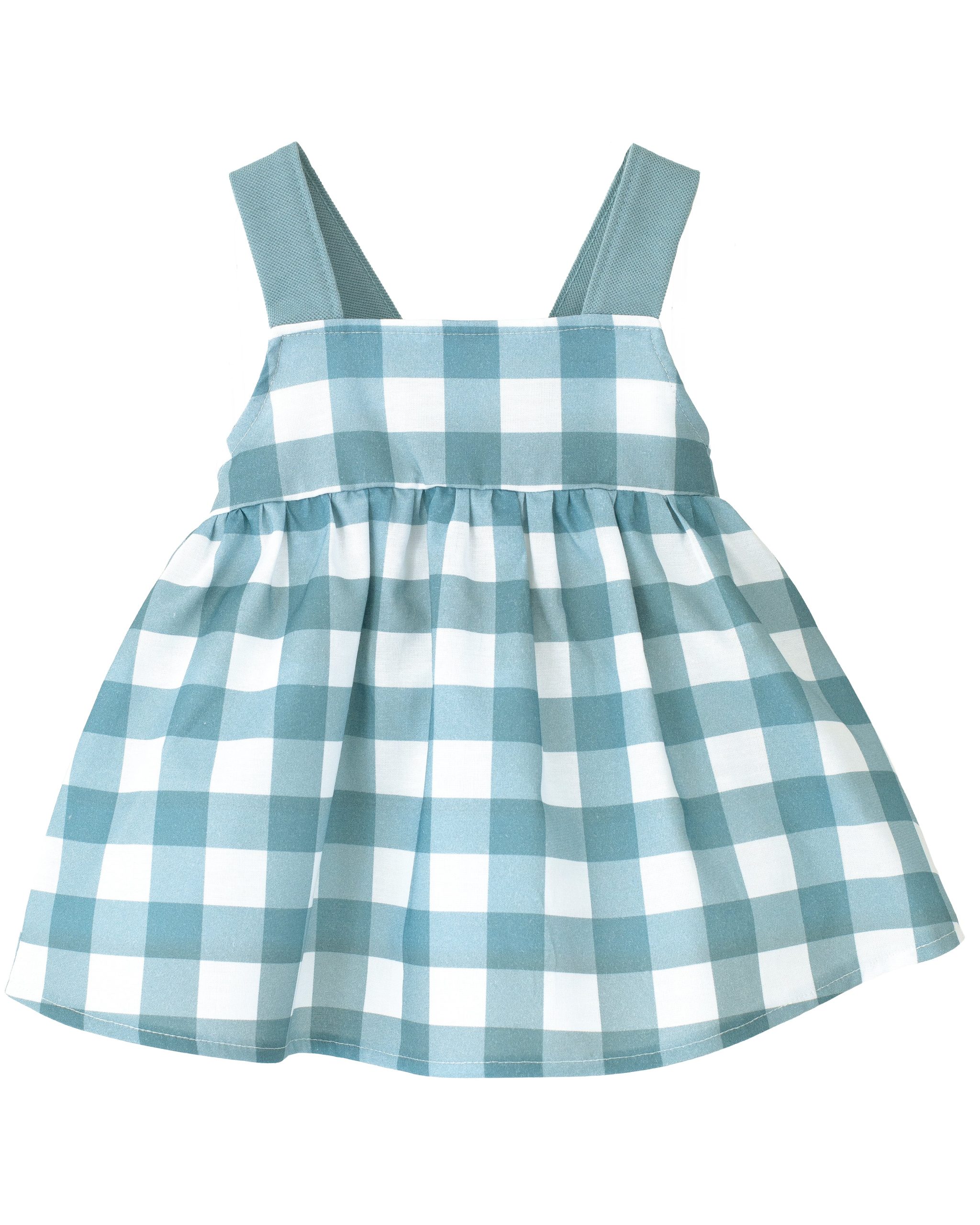 Vestido Niña Cuadros Azul Lago - Calamaro - Imagen 3