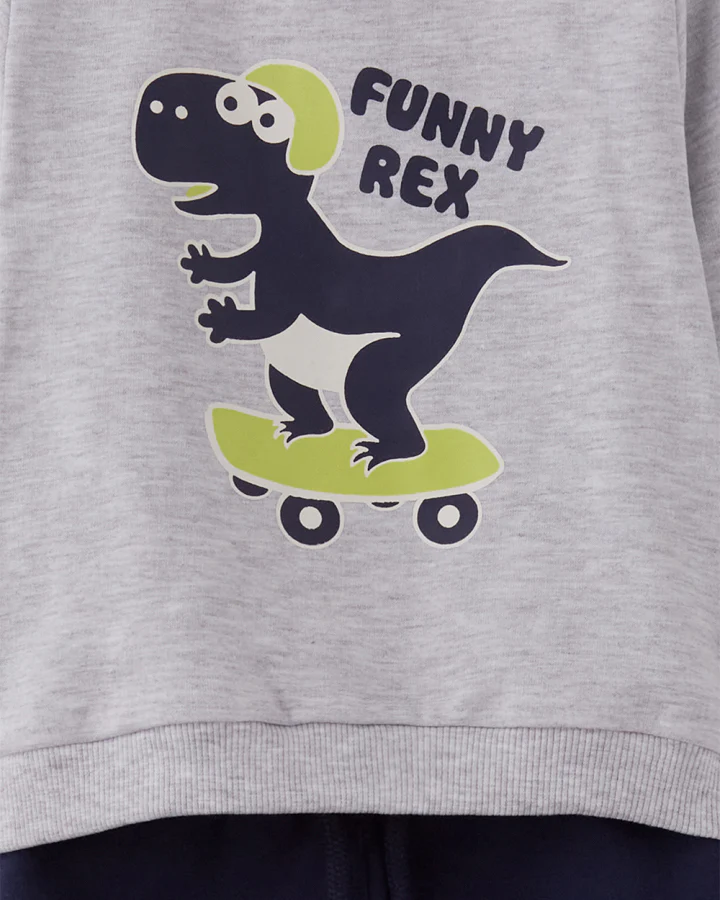 Chandal Funny Rex Gris - Street Monkey - Imagen 3