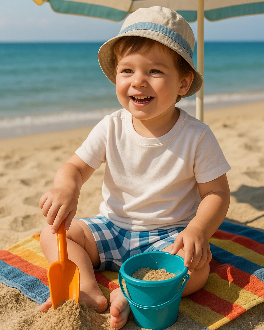Bóxer Baño Cuadros Azul Lago - Calamaro - Imagen 3