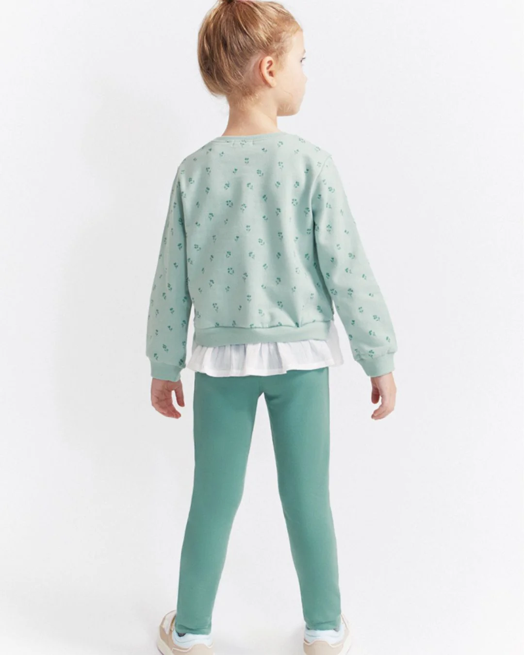 Conjunto Leggins Flowers Verde - Street Monkey 353004 - Imagen 3