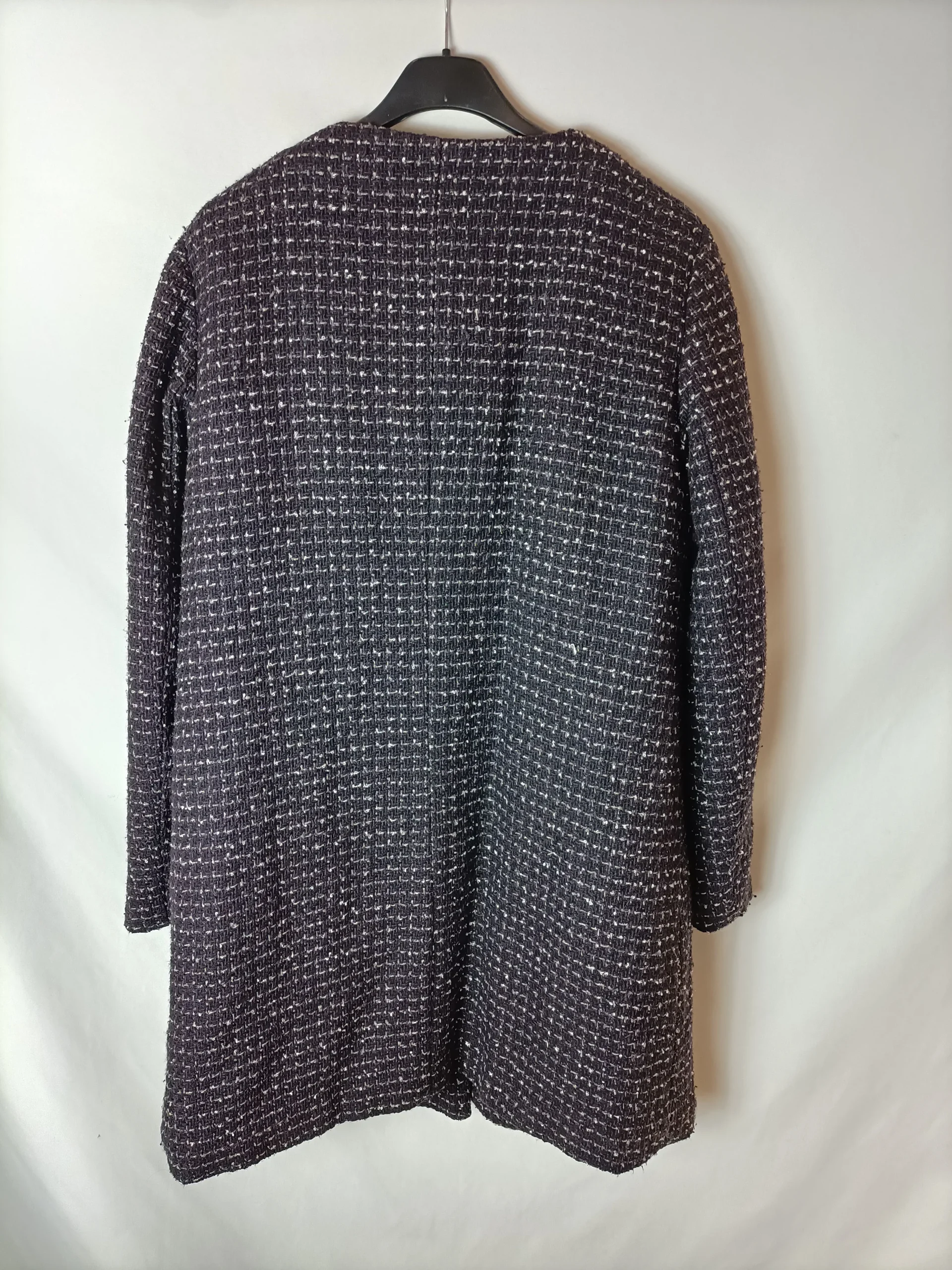 CORTEFIEL. Abrigo tweed azul y burdeos. T.M - Imagen 3