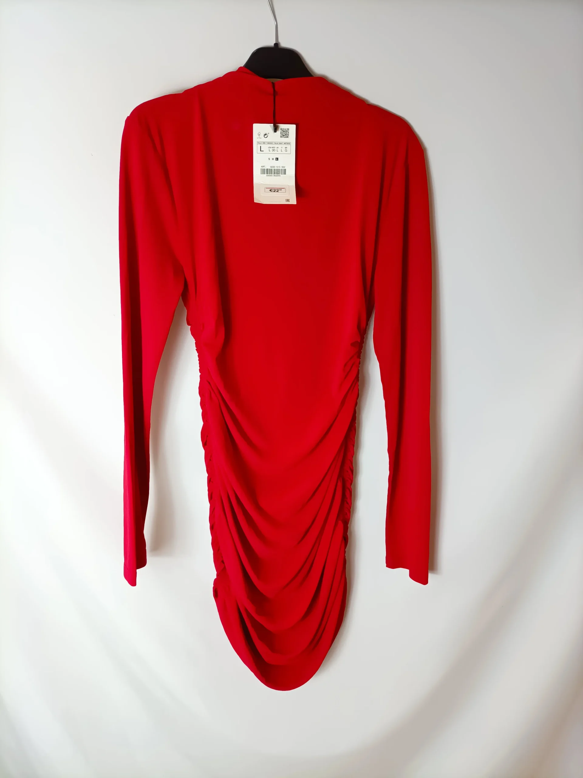 ZARA. Vestido rojo entallado. T L - Imagen 3