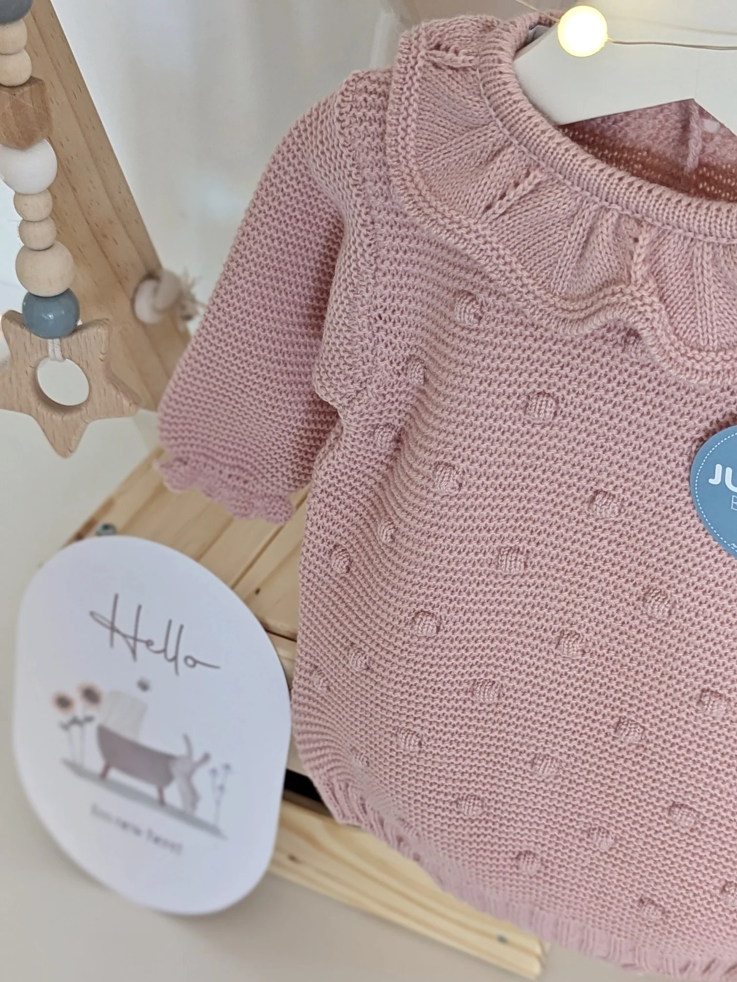 Pelele Punto Bodoques Rosa Empolvado - Colección Arte de Juliana - Imagen 6